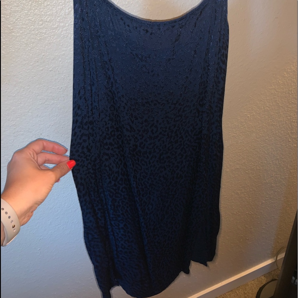 Blue cheetah print dress